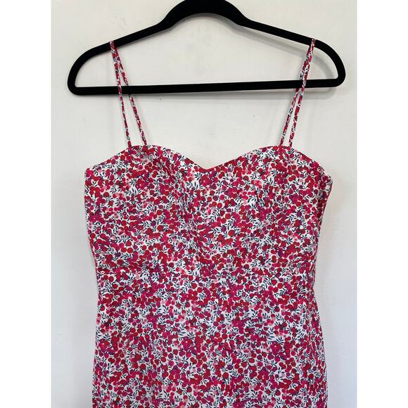 J.CREW Ruffle-Hem Midi Dress in Liberty Wiltshire Floral Size 6 NWT | Mermaid - Picture 2 of 9